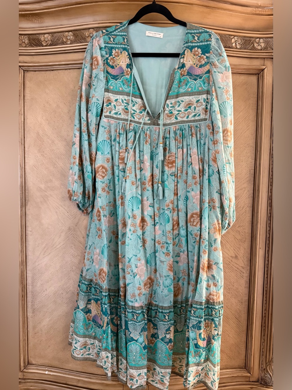 🦋Spell & The Gypsy Seashell Mermaid Midi Dress M